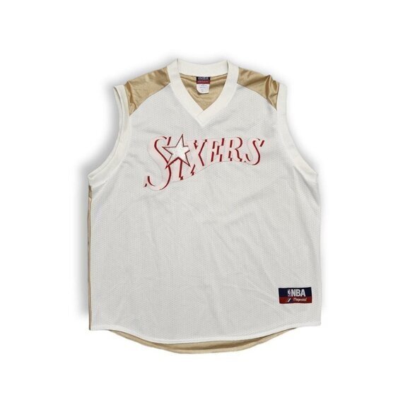 Vintage Philadelphia Sixers 76ers AI Allen Iverson #43 Majestic‎ NBA Jersey 2XL - Picture 1 of 16